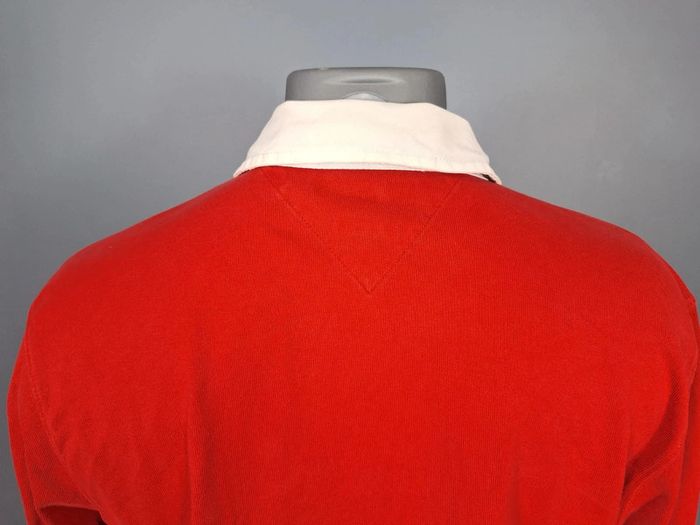Polo tommy Hilfiger vintage manche longues - taille L rouge - homme logo brodé (428) - photo numéro 6