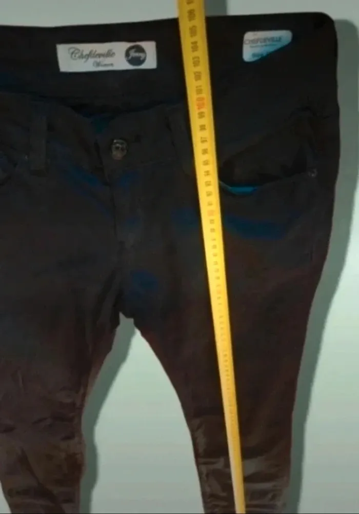 Pantalon noir skinny chefdeville 100% coton - photo numéro 9