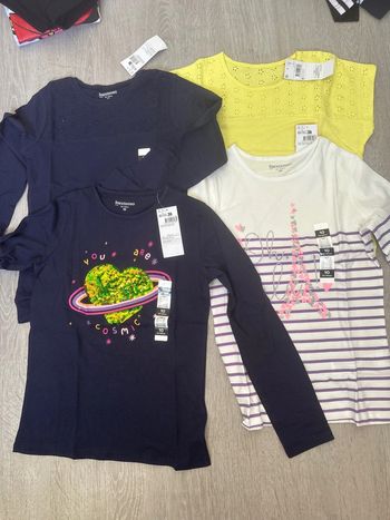 Lot de 4 t-shirt manches longues et courts 10 ans