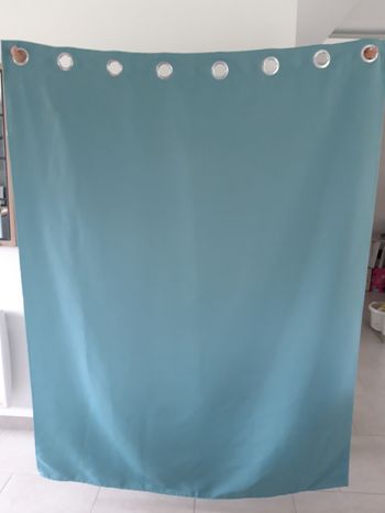 Rideau opaque turquoise 140x180 TBE
