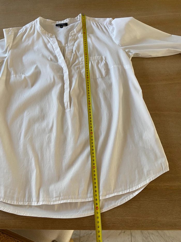 Chemise blanche sans col Caroll taille 42 - photo numéro 10