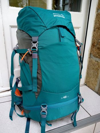 Sac randonnée turquoise 48L