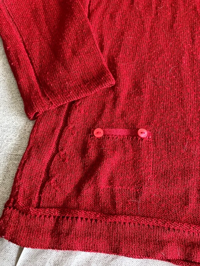 Pull rouge élégant - taille S/M - photo numéro 2