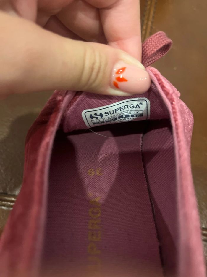 Basket Superga velour compensées - photo numéro 7