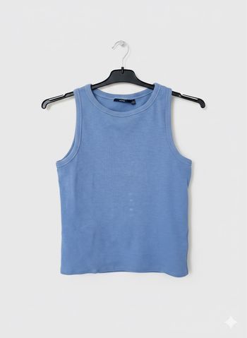 Débardeur côtelé bleu ciel – Kiabi – Taille L