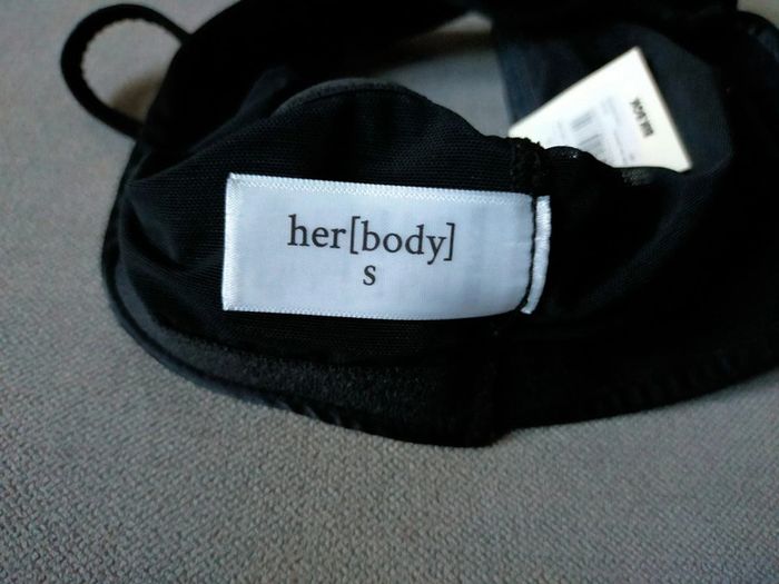 Haut de bikini noir bandeau – Her Body – Taille S - photo numéro 2
