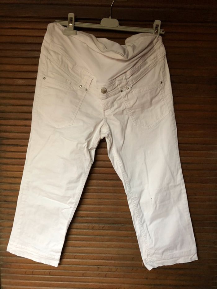 Pantacourt blanc h&m t44 grossesse
