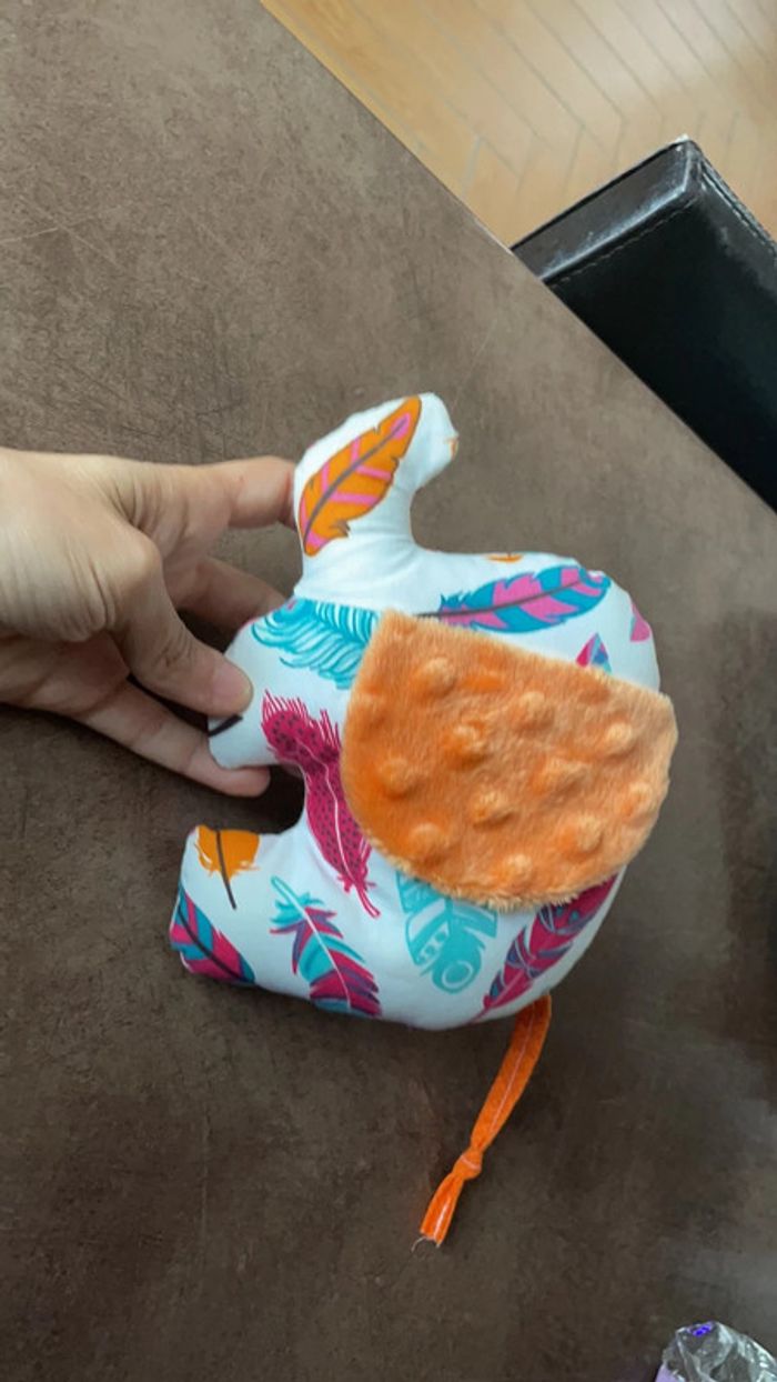 Doudou éléphant fait main