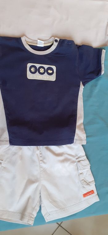 Ensemble short et tee-shirt garçon 2 ans