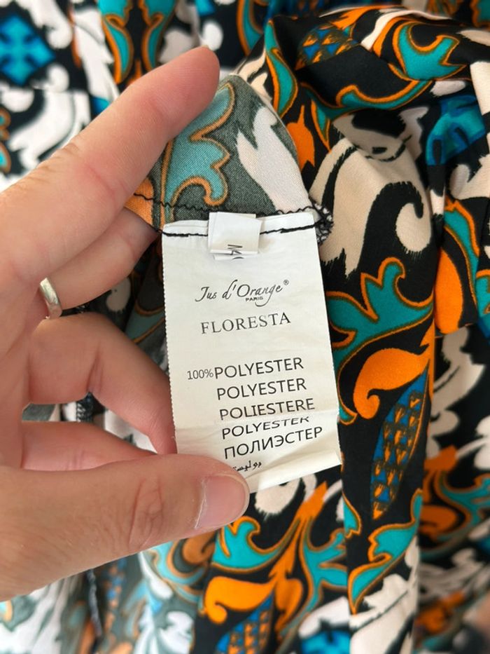 Robe imprimée a motifs colorées esprit bohème - Taille 38 Jus d’orange - photo numéro 11
