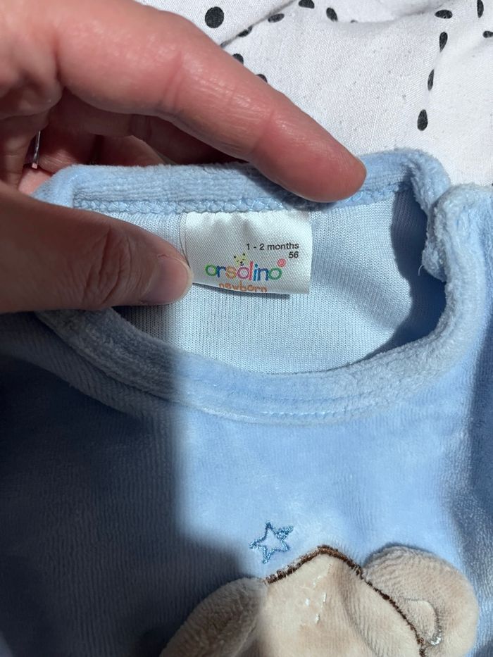 Pyjama 1mois bleu ciel ourson - photo numéro 2