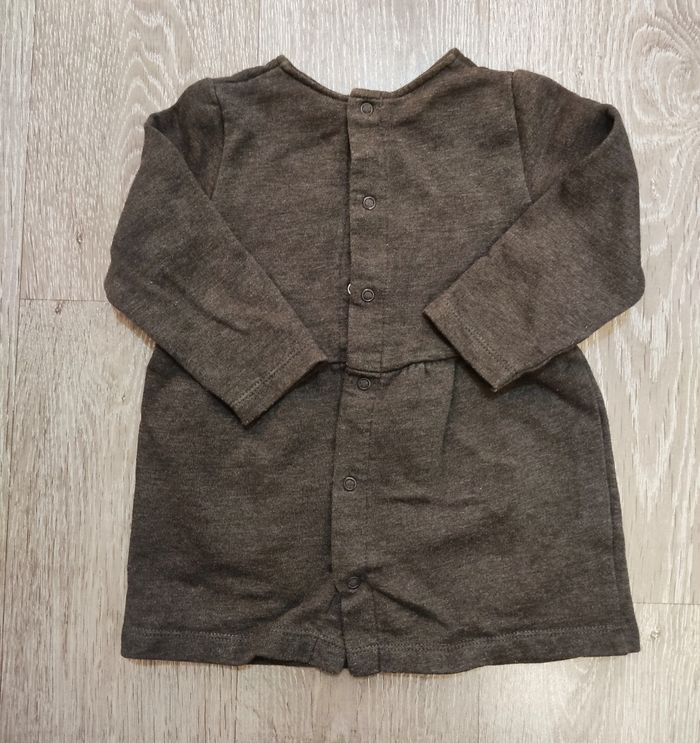 Robe chaude motif chat manches longues bébé 12 mois - photo numéro 2