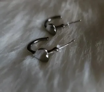 💎Boucles d’oreilles Creoles Argenté Coeur💎
