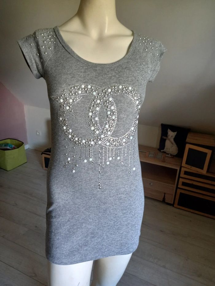 Tee shirt long taille S/M - photo numéro 2