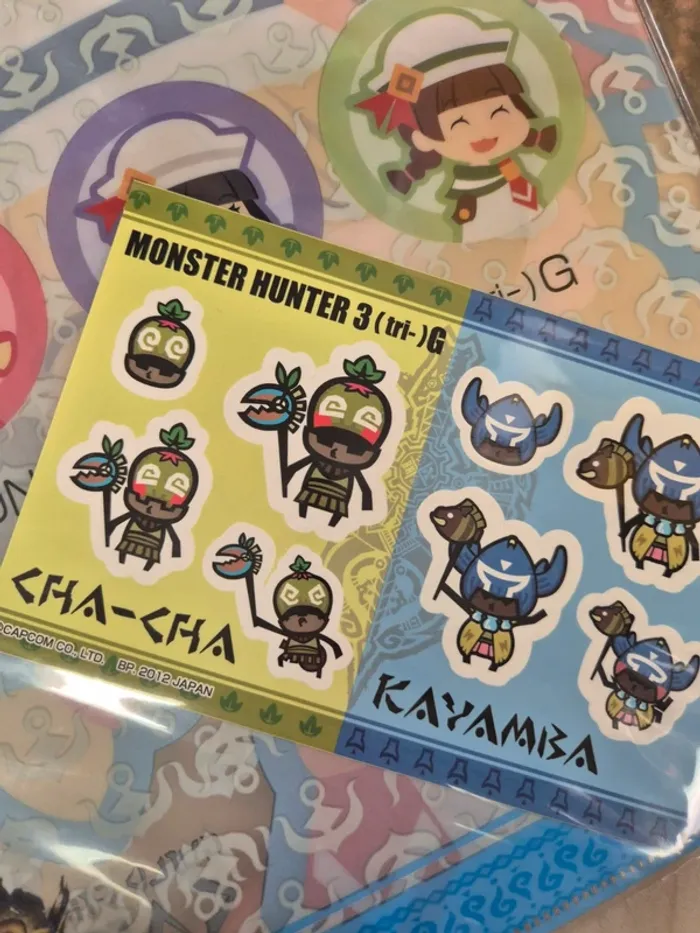 Set 2 pochettes à coin + Stickers Monster Hunter 3G - photo numéro 5