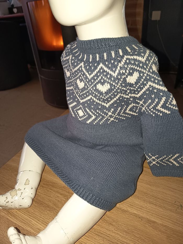 Robe pull blanc et bleu - photo numéro 4