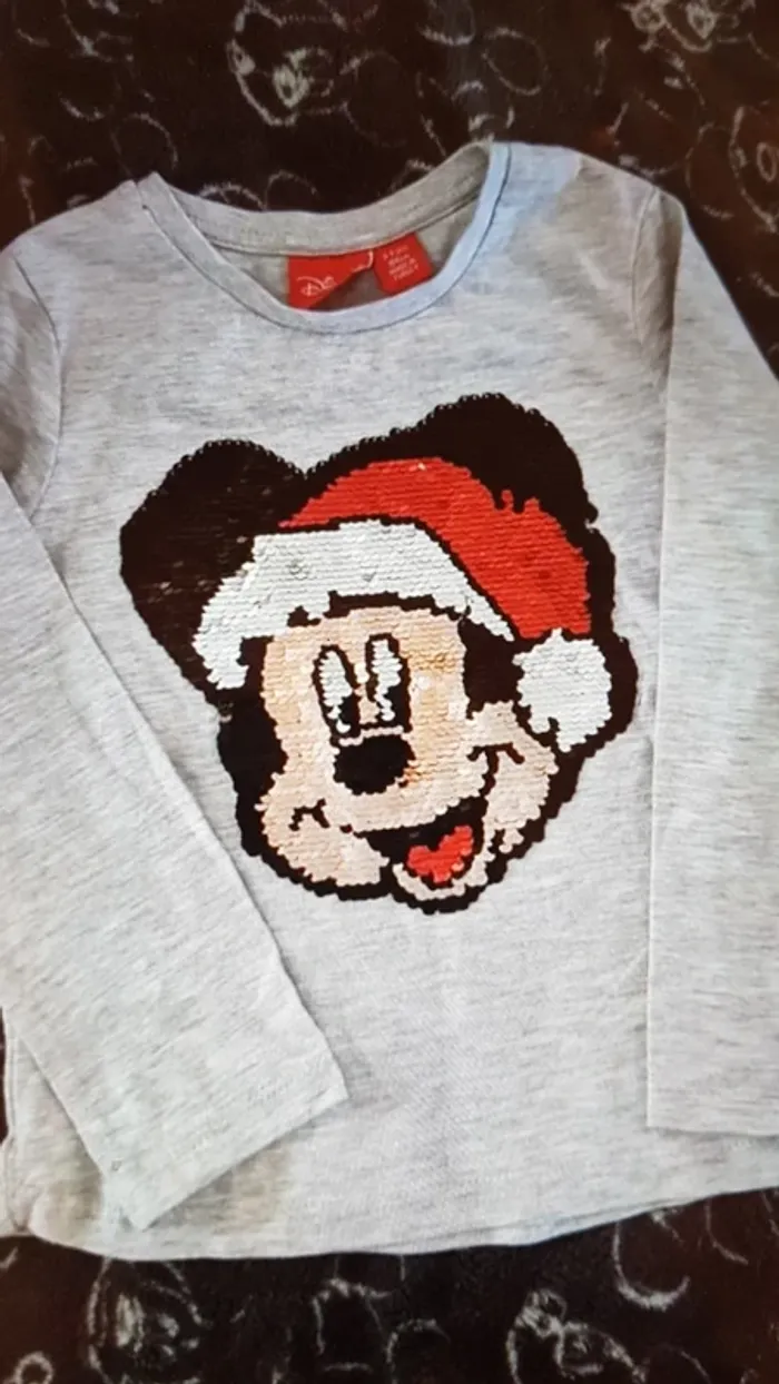 Tshirt manches longues Mickey Noel