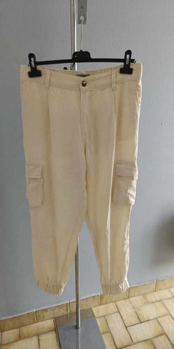 pantalon été cargo écru T40/42