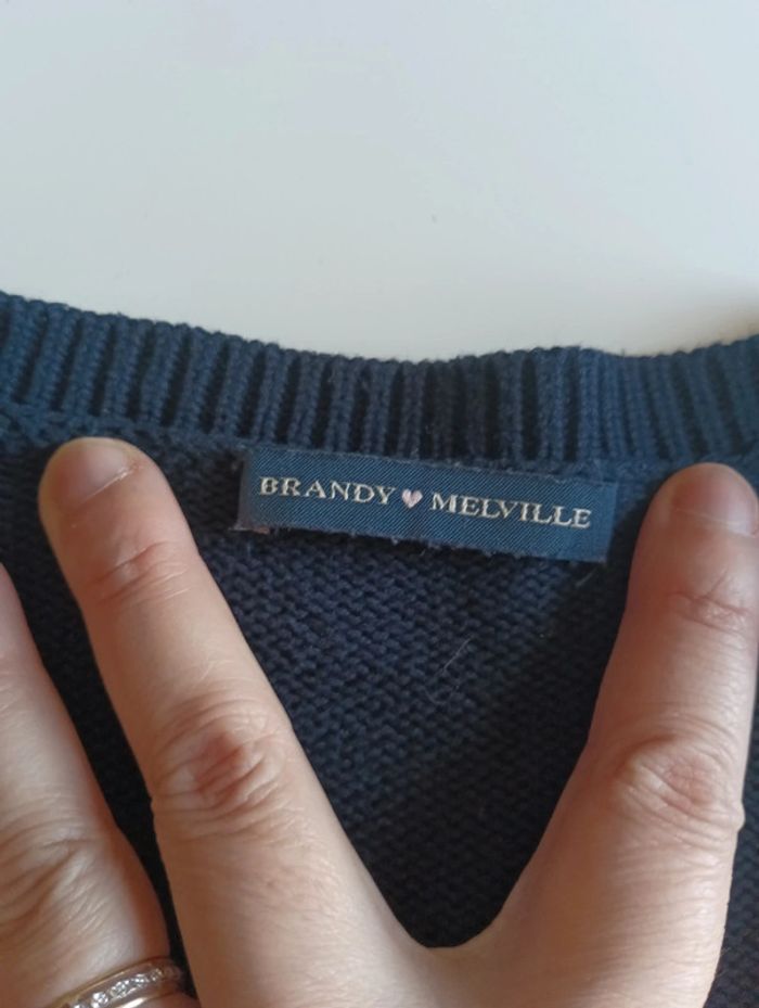 Pull Col en V homme Brandy Melville taille XL rétro vintage - photo numéro 4
