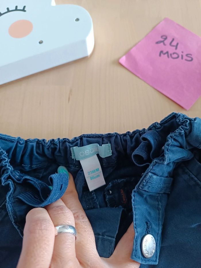 Lot chino 24 mois obaibi taille réglable - photo numéro 9