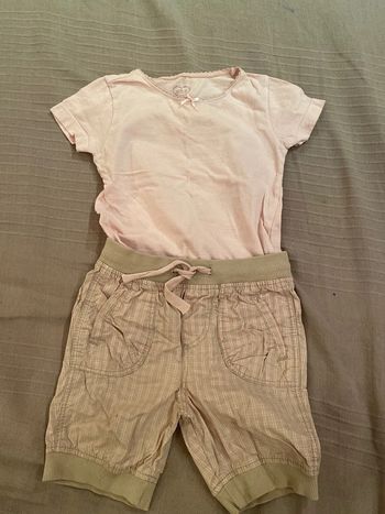 Superbe ensemble coton été fille 2 ans