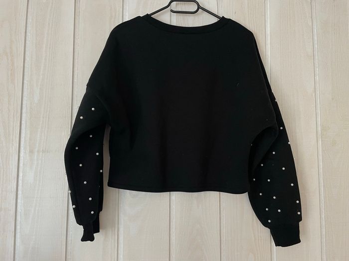 Sweat crop noir perles - Shein - XS - photo numéro 2