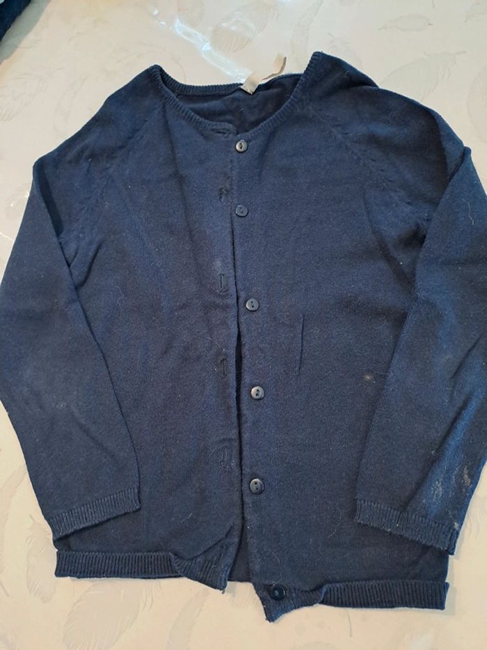 Gilet bleu marine 8 ans