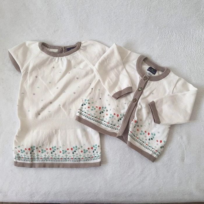 Ensemble robe + Gilet bébé fille 6 Mois Sergent Major