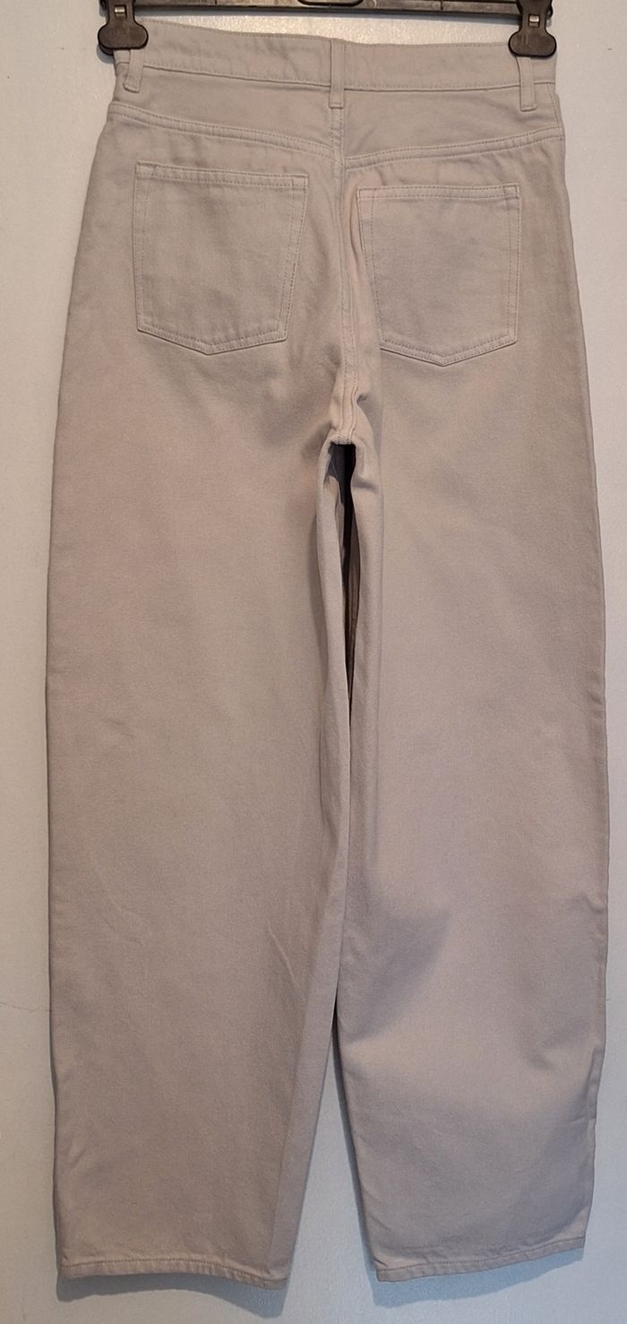 Jean blanc à jambes larges en 100 % coton - photo numéro 3