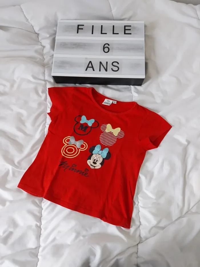 Tee-shirt manche courte fille 6ans Minnie