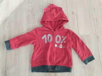 Sweat zippé 18 mois
