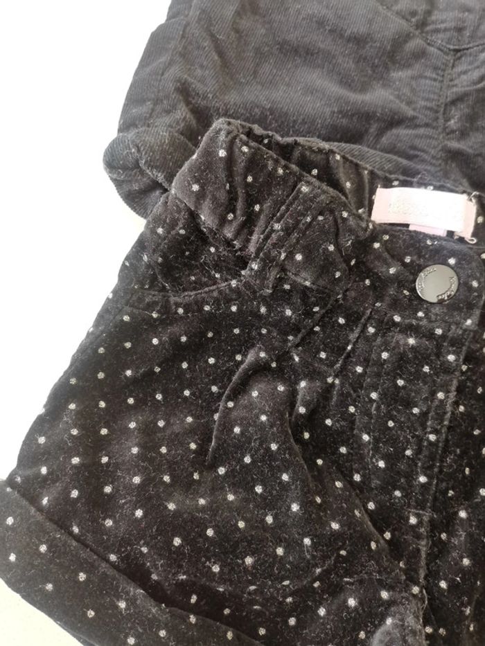 Lot de 2 short noir 12 mois - photo numéro 2