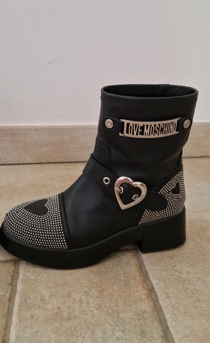 Bottines Love Moschino strass - photo numéro 7