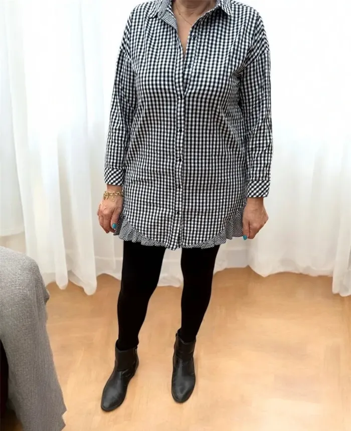 Vestido/Robe Vichy Zara Talla S - photo numéro 2