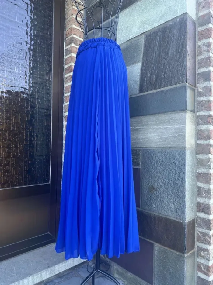 Jupe bleu plissée Amélie & Amélie - photo numéro 6