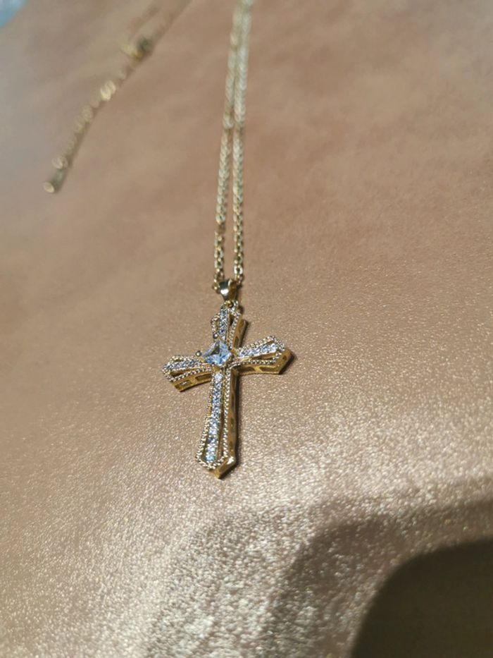 Collier et pendentif spirituel croix chrétienne - photo numéro 2