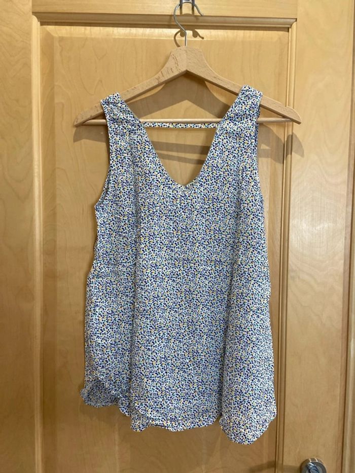 Blouse camaïeu blanche et bleue - photo numéro 3