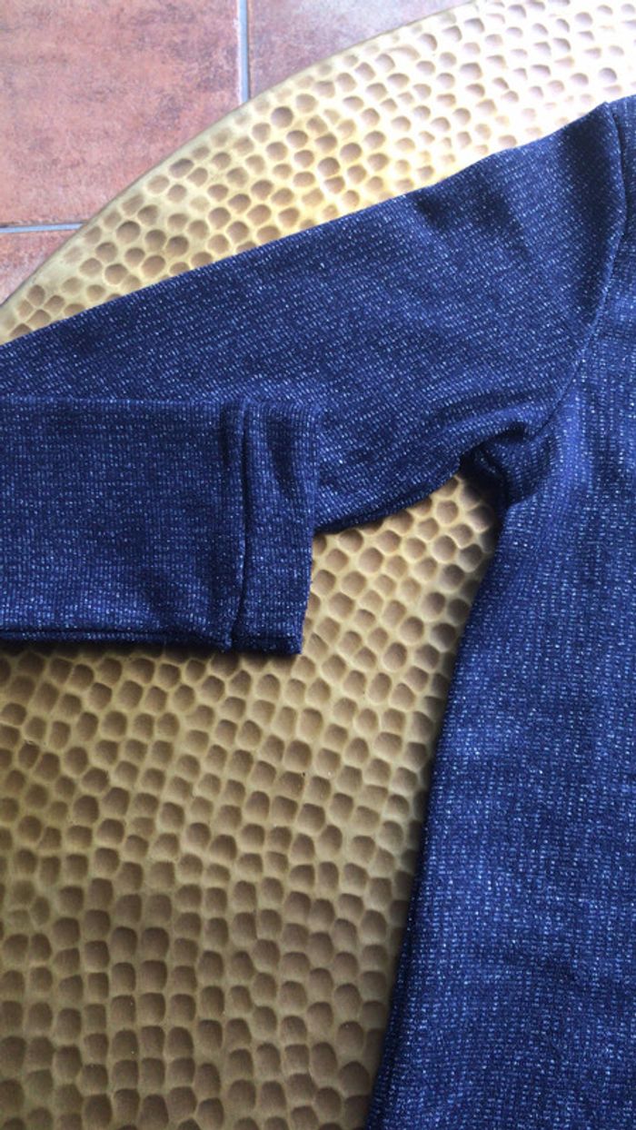 Le petit Marcel robe bleu argenté taille 12 ans vestido - photo numéro 6