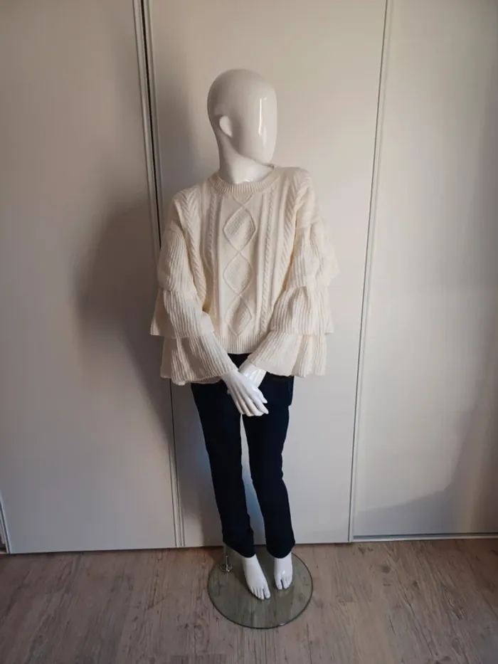 Pull manches à volants femme - photo numéro 2