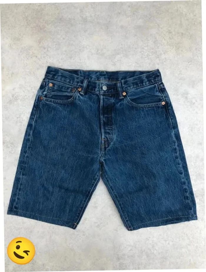 Short Levi's 501 W32 FR42 Bleu Femme Women #SHO11 - photo numéro 3