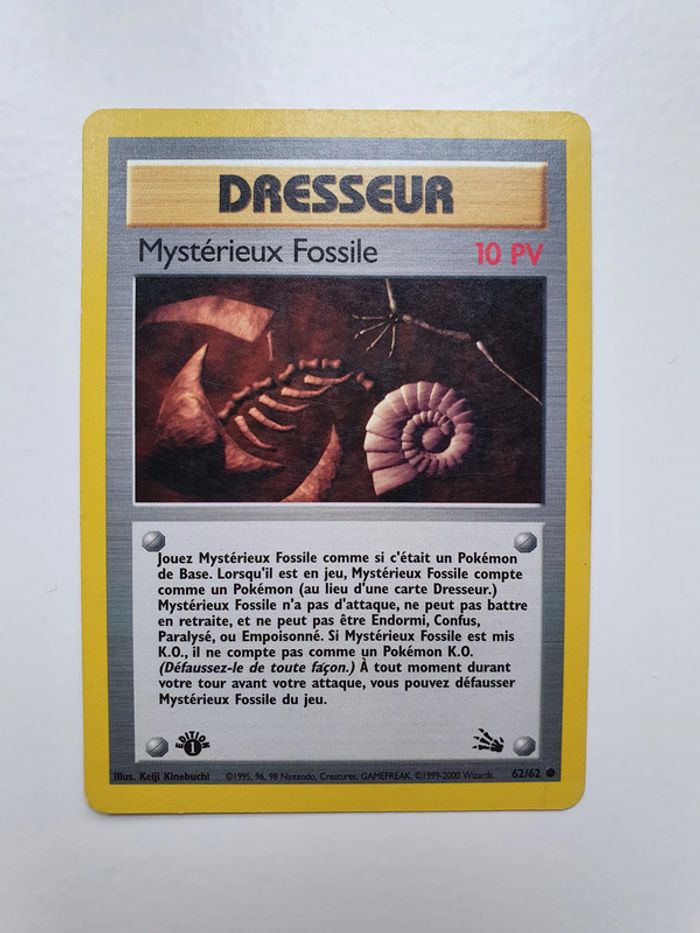 62/62 Mystérieux Fossile édition 1 Carte Pokémon Wizards Fossile Pokémon Beebs