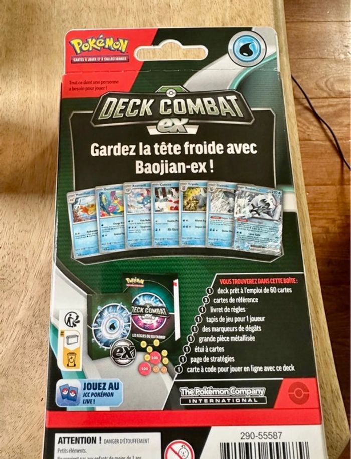 NEUF Deck de combat cartes Pokémon Baojian Ex 60 cartes tapis étui collection jeu - photo numéro 6