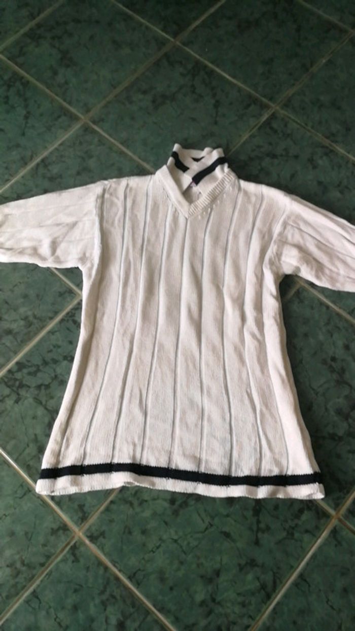 Pull coton blanc