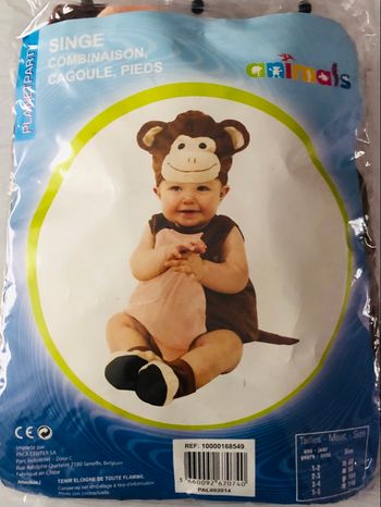 Déguisement singe pour bébé neuf 