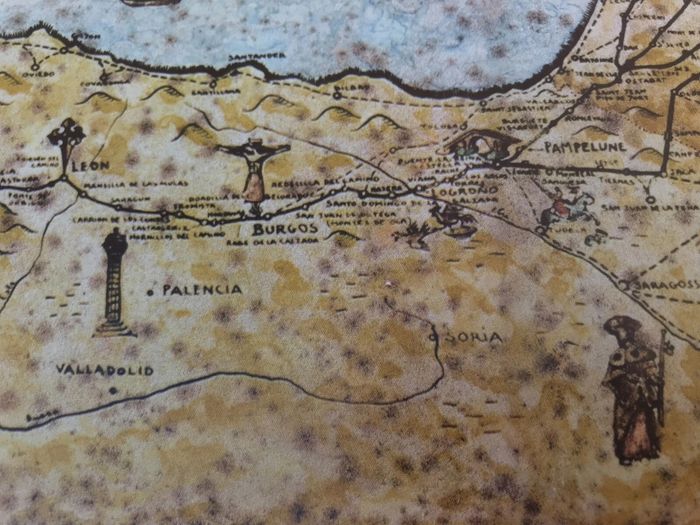 Affiche / Carte Les Chemins Français de Saint Jacques en France et en Espagne Les Amis de Collonges - photo numéro 4