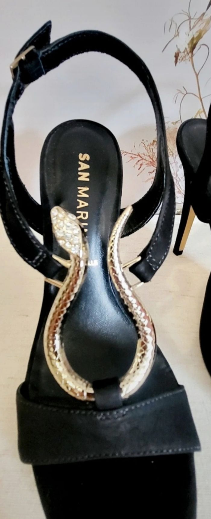 Sandales à talons noires San Marina - photo numéro 5
