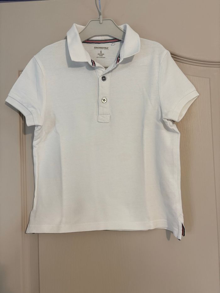 Polo MC garçon Orchestra – 6 ans (116 cm) – Blanc – TBE