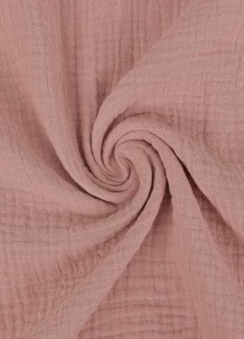 Double gaze de coton Rose poudre