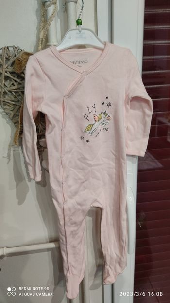 Grenouillère 18 mois rose nextenso