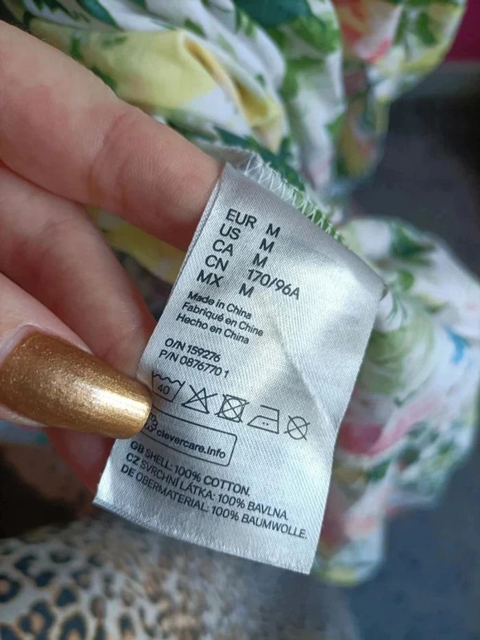 Robe maxi vaporeuse manches longues bouffantes style bohème à fleurs H&M taille M - photo numéro 10
